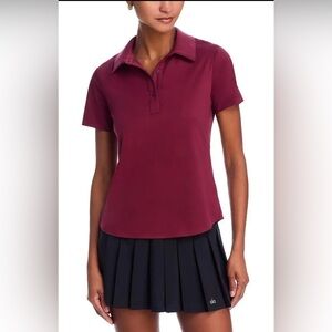 RHONE Maroon Short Sleeve Polo Shirt